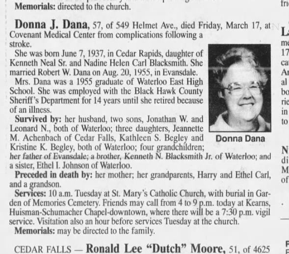 Clipping from The Courier